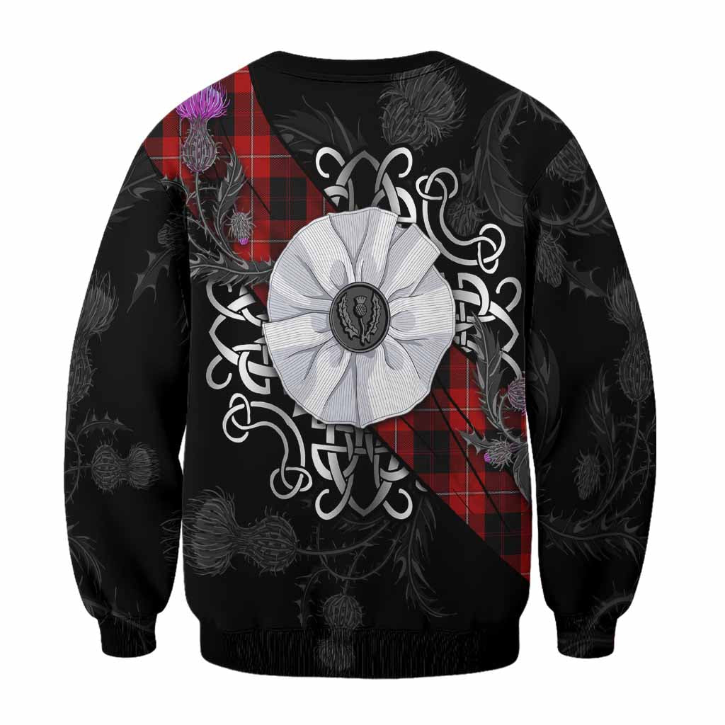 Cunningham Tartan Sweatshirt Jacobite White Rose - Tartan Vibes Clothing