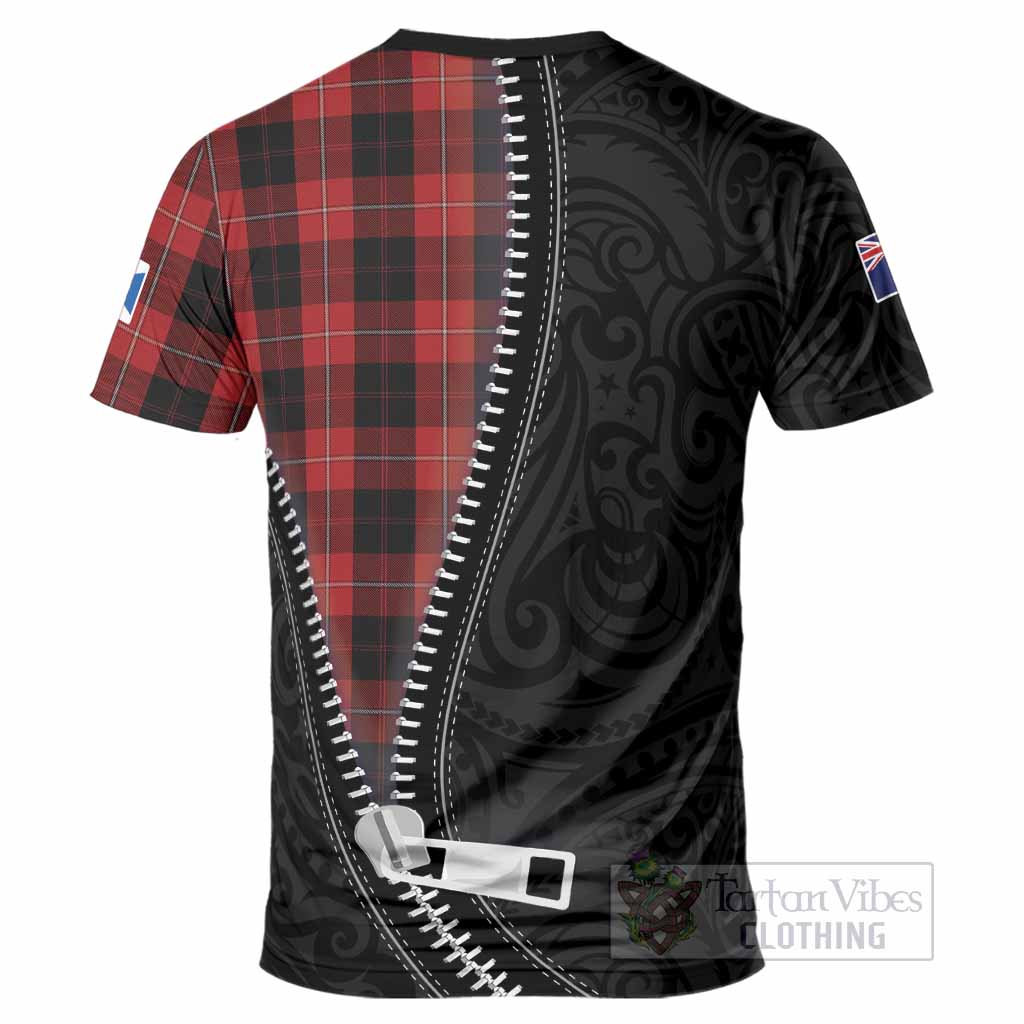 Cunningham Tartan T-Shirt New Zealand Pattern Unique Zipper Stylized
