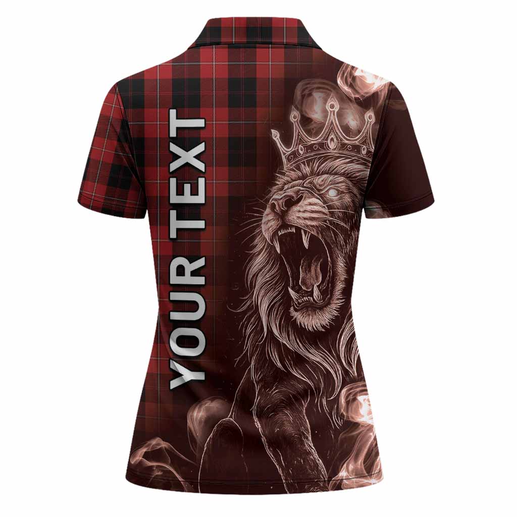 Cunningham Tartan Women Polo Shirt Roaring Lion Heritage