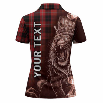 Cunningham Tartan Women Polo Shirt Roaring Lion Heritage