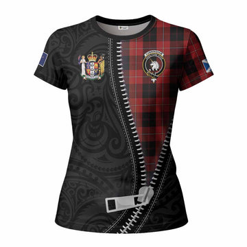 Cunningham Tartan Women T shirt New Zealand Pattern Unique Zipper Stylized
