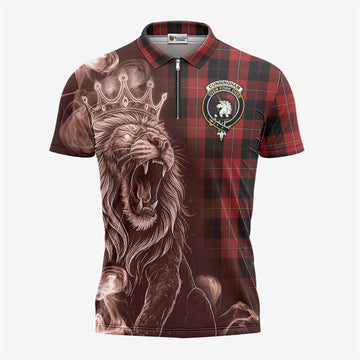 Cunningham Tartan Zipper Polo Shirt Roaring Lion Heritage