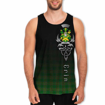 Curdy Irish Clan Men's Tank Top with Coat of Arms Erin Go Bragh Celtic Inspired