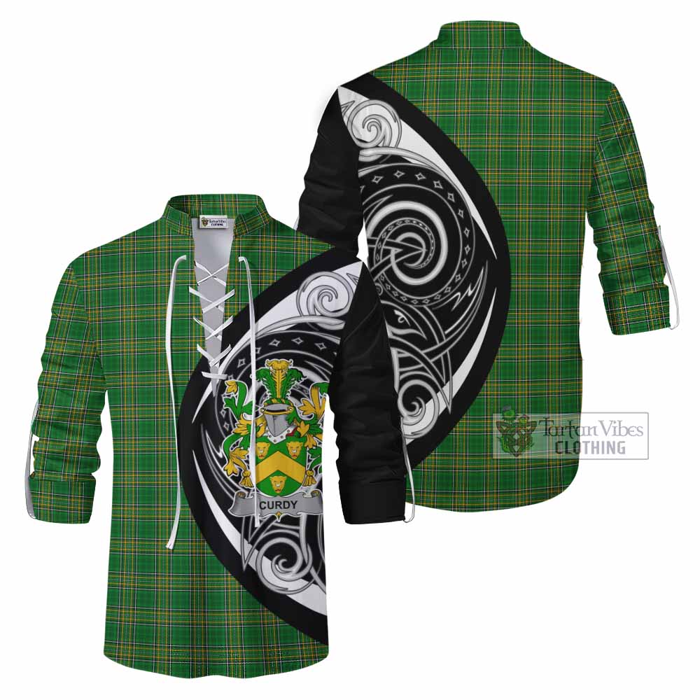 Tartan Vibes Clothing Curdy Irish Clan Ghillie Kilt Shirt Celtic Circle Style