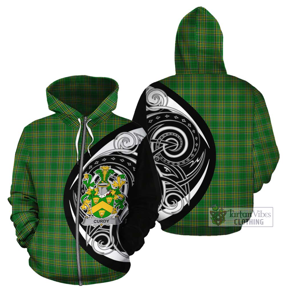 Tartan Vibes Clothing Curdy Irish Clan Cotton Hoodie Celtic Circle Style