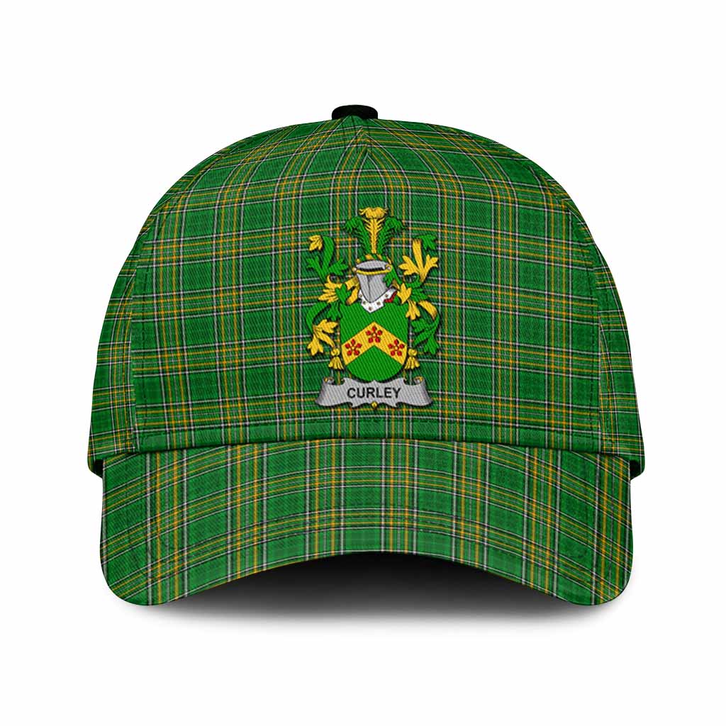 Curley Irish Clan Tartan Classic Cap with Coat of Arms