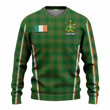 Curley Irish Clan Coat of Arm Tartan Knitted Sweater Flag Style
