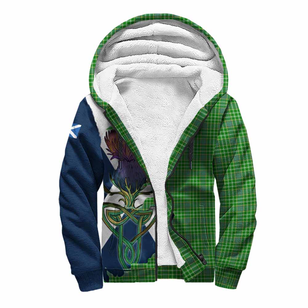 Currie Tartan Family Crest Sherpa Hoodie Scottish Thistle Celtic Inspired Unisex S - Tartan Vibes Clothing