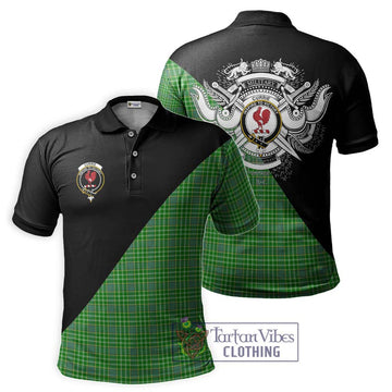 Currie Tartan Polo Shirt with Family Crest and Military Logo Style Kid - Tartan Vibes Clothing