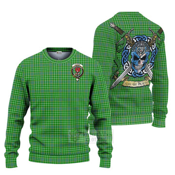 Currie Tartan Ugly Sweater with Family Crest Celtic Skull Style Unisex - Tartan Vibes Clothing