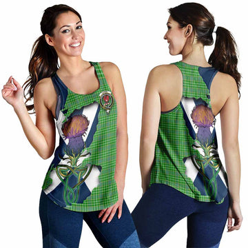 Currie Tartan Family Crest Women's Racerback Tanks Scottish Thistle Celtic Inspired 4XL - Tartan Vibes Clothing