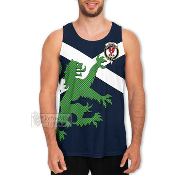 Currie Tartan Lion Rampant Men's Tank Top Proudly Display Your Heritage with Alba Gu Brath and Clan Name Men - Tartan Vibes Clothing