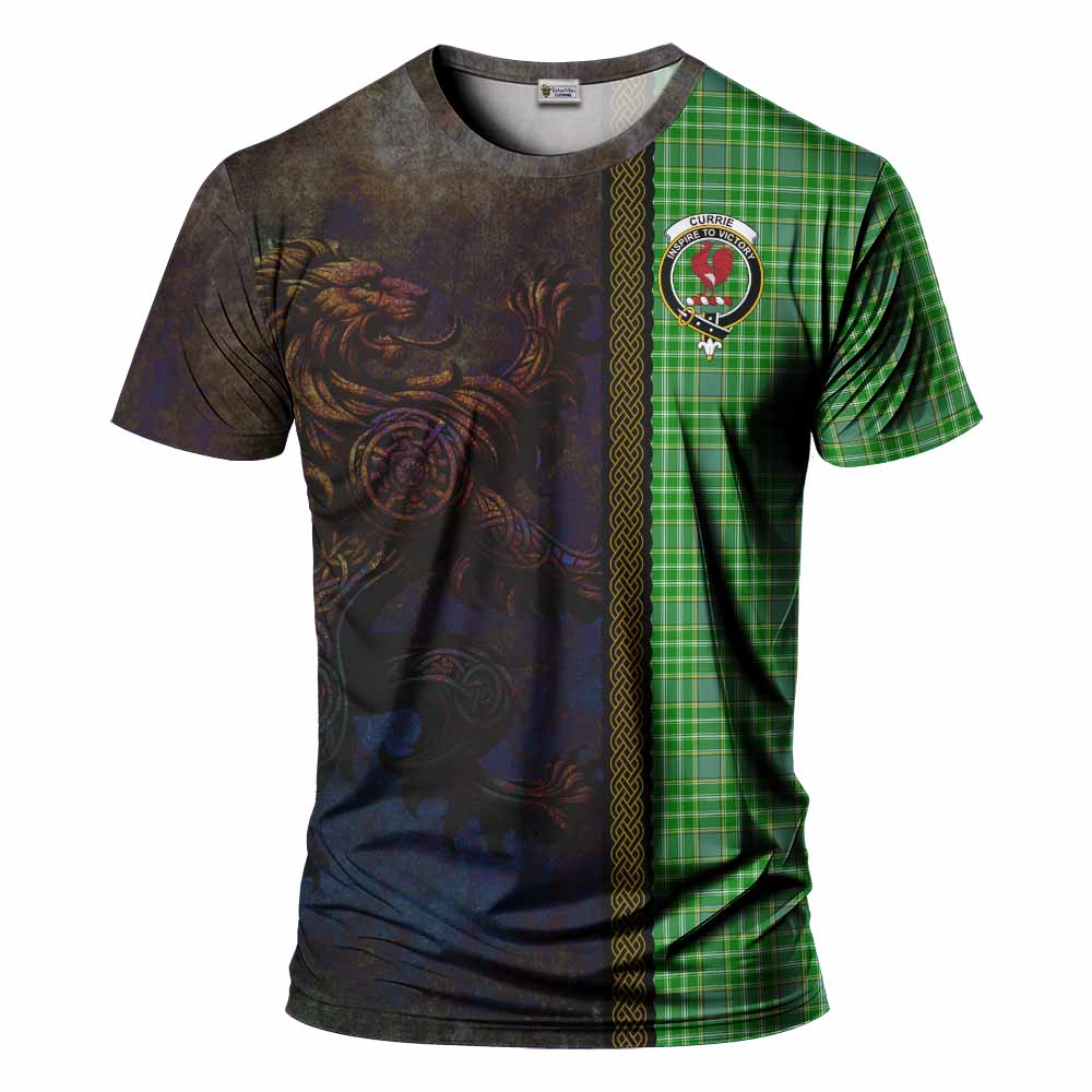 Currie Tartan Family Crest T-Shirt Alba Gu Brath Be Brave Lion Ancient Style Kid's Shirt - Tartan Vibes Clothing