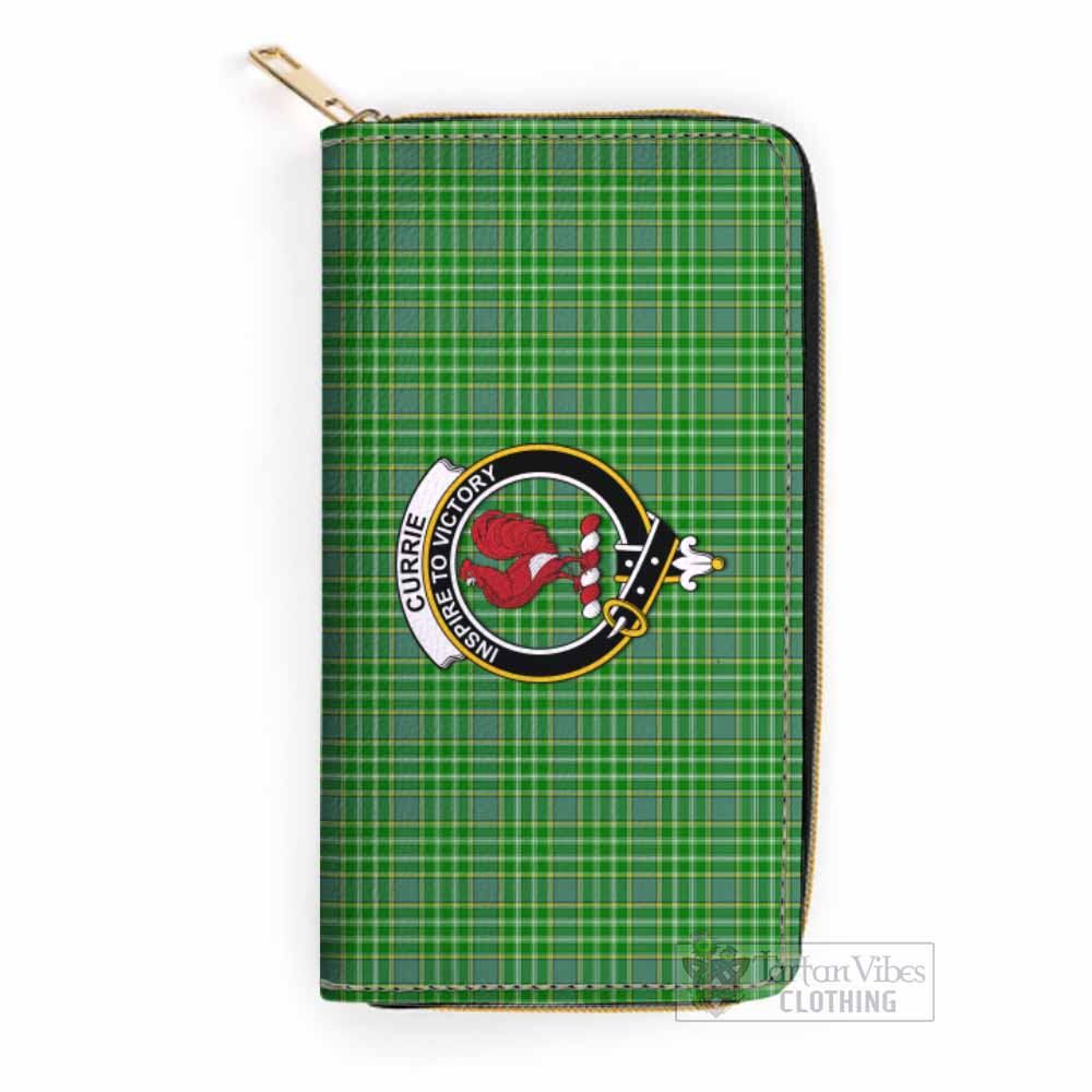 Currie Tartan Women's Leather Wallet with Family Crest One Size 19.7*10.5*3.5 cm - Tartan Vibes Clothing