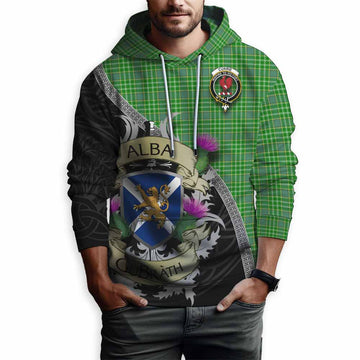 Currie Tartan Family Crest Hoodie Lion Rampant Royal Thistle Shield Celtic Inspired Pullover Hoodie - Tartan Vibes Clothing