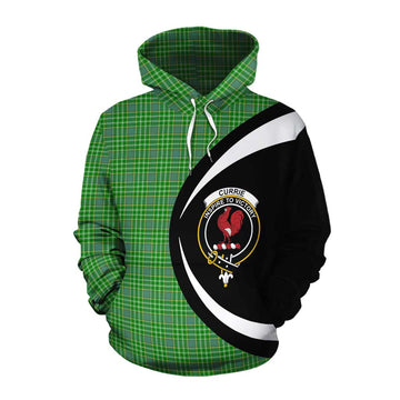 Currie Tartan Cotton Hoodie with Family Crest Circle Style Pullover Hoodie XS - Tartan Vibes Clothing