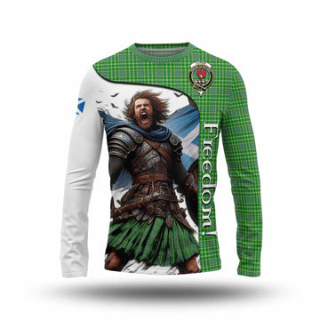 Currie Crest Tartan Long Sleeve T-Shirt Inspired by the Freedom of Scottish Warrior Unisex - Tartan Vibes Clothing
