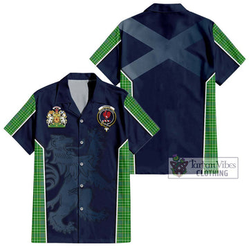 Currie Tartan Hawaiian Shirt with Family Crest and Lion Rampant Vibes Sport Style Kid - Tartan Vibes Clothing