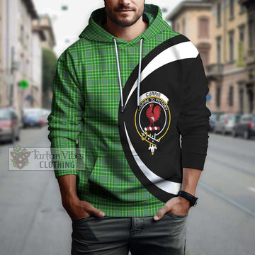 Currie Tartan Hoodie with Family Crest Circle Style Zip Hoodie - Tartan Vibes Clothing