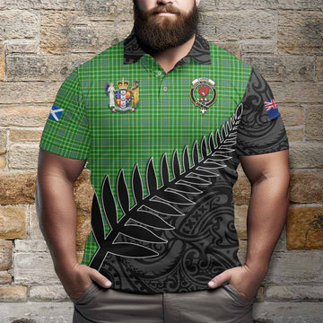 Currie Crest Tartan Polo Shirt with New Zealand Silver Fern Half Style Kid - Tartan Vibes Clothing