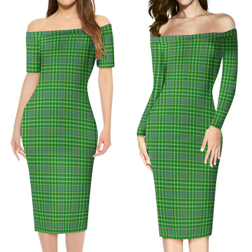 Currie Tartan Off Shoulder Lady Dress Women's Dress - Tartan Vibes Clothing