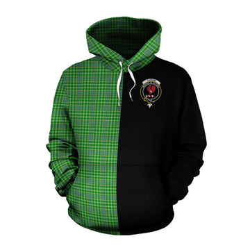 Currie Tartan Cotton Hoodie with Family Crest and Half Of Me Style Pullover Hoodie XS - Tartan Vibes Clothing
