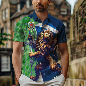 Currie Tartan Family Crest Hawaiian Shirt with Scottish Majestic Lion Kid - Tartan Vibes Clothing