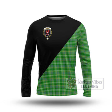 Currie Tartan Long Sleeve T-Shirt with Family Crest and Military Logo Style Unisex - Tartan Vibes Clothing