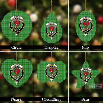 Currie Tartan Christmas Aluminium Ornament with Family Crest Aluminium - Tartan Vibes Clothing