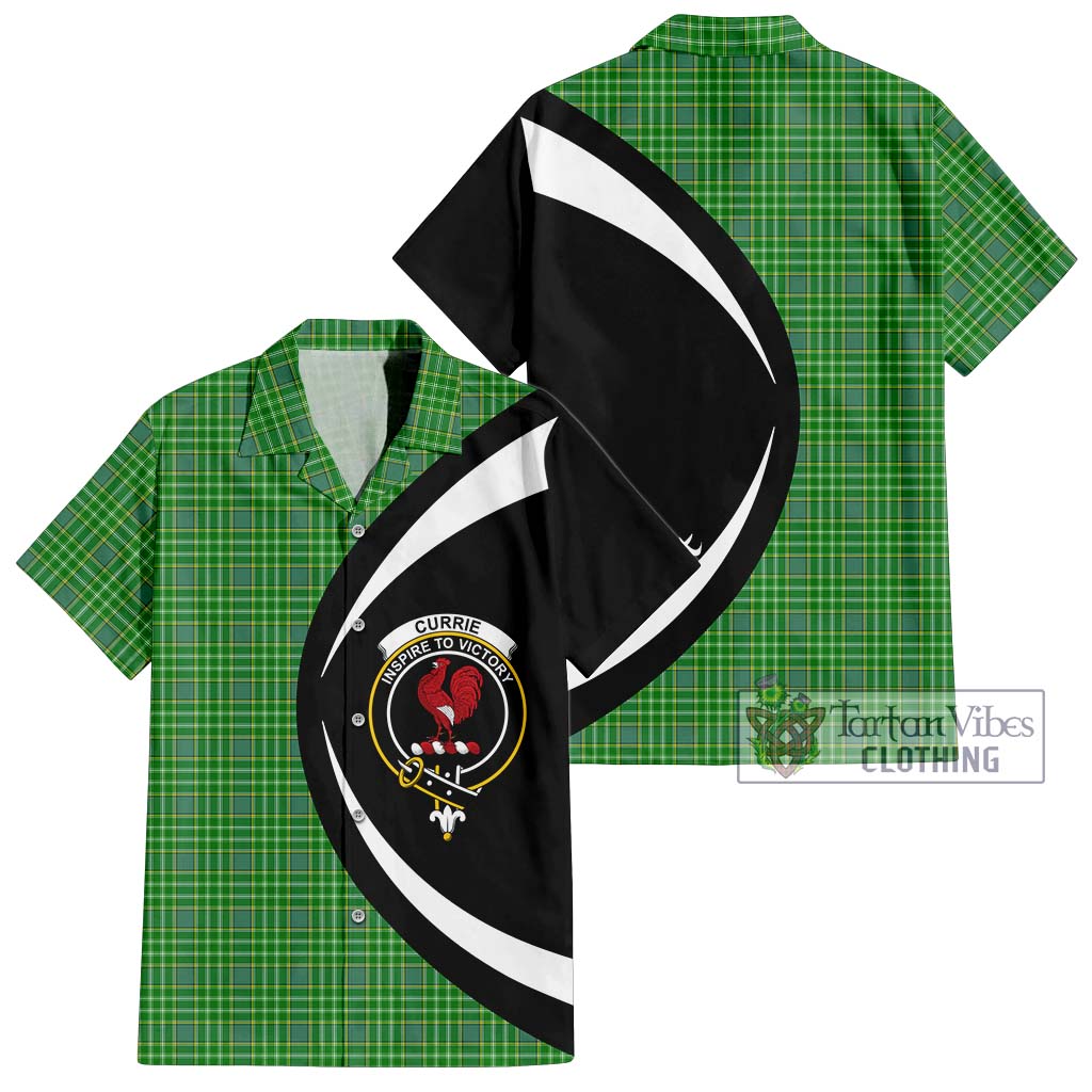 Currie Tartan Hawaiian Shirt with Family Crest Circle Style Kid - Tartan Vibes Clothing