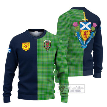 Currie Tartan Ugly Sweater Alba with Scottish Lion Royal Arm Half Style Unisex - Tartan Vibes Clothing