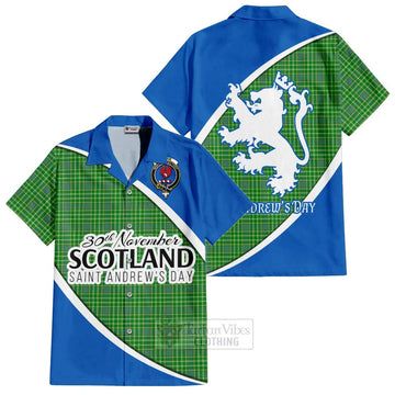 Currie Family Crest Tartan Hawaiian Shirt Celebrate Saint Andrew's Day in Style Kid - Tartan Vibes Clothing