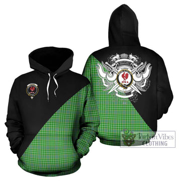 Currie Tartan Hoodie with Family Crest and Military Logo Style Zip Hoodie - Tartan Vibes Clothing