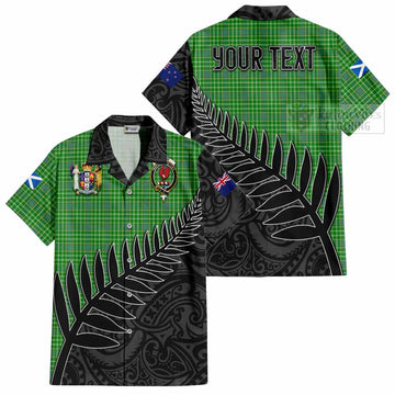 Currie Crest Tartan Hawaiian Shirt with New Zealand Silver Fern Half Style Kid - Tartan Vibes Clothing