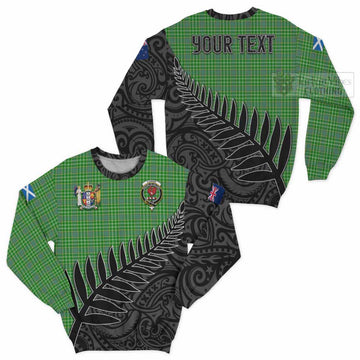 Currie Crest Tartan Sweatshirt with New Zealand Silver Fern Half Style Unisex - Tartan Vibes Clothing