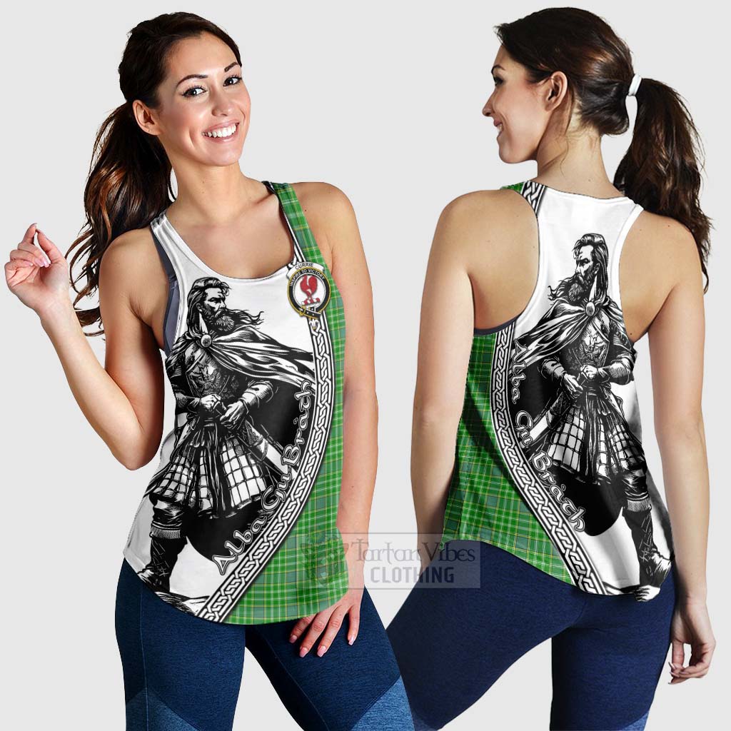 Currie Tartan Clan Crest Women's Racerback Tanks with Highlander Warrior Celtic Style 4XL - Tartan Vibes Clothing