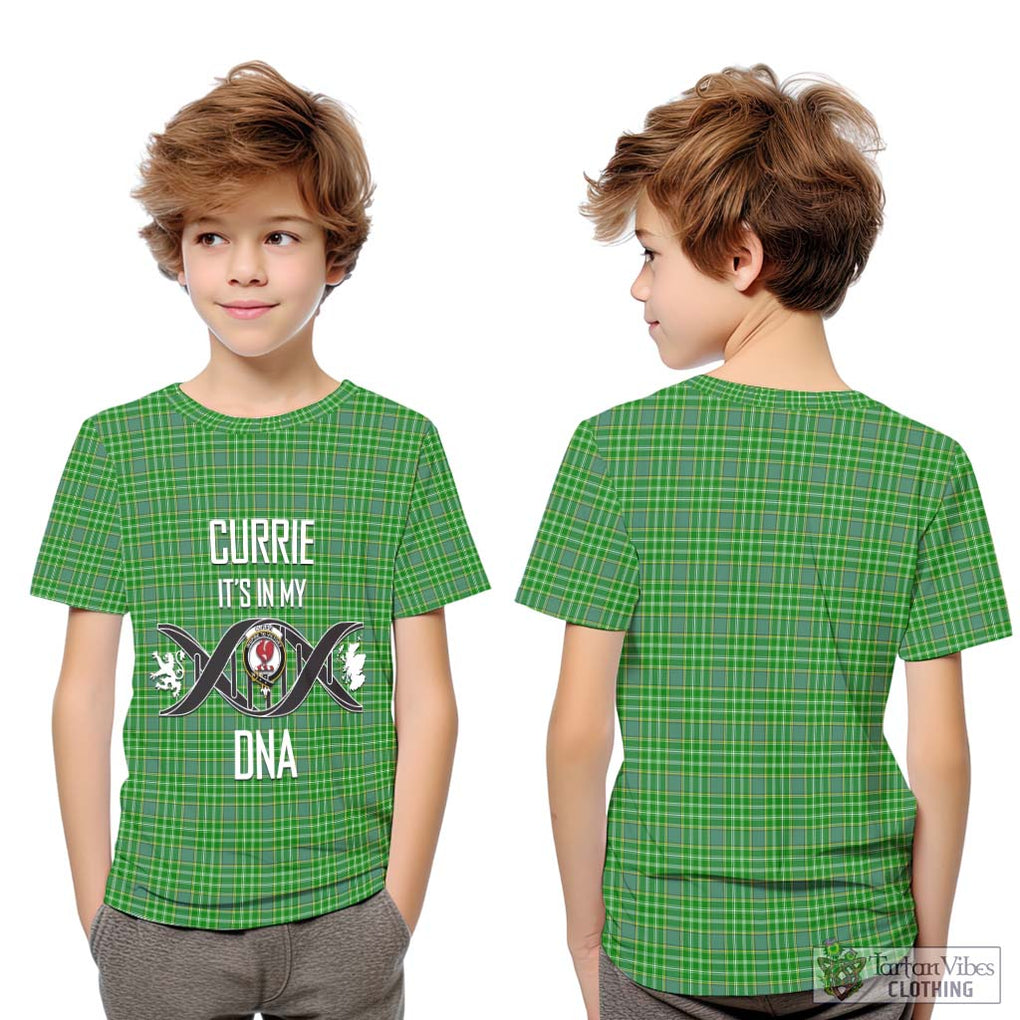Currie Tartan Kid T-Shirt with Family Crest DNA In Me Style Youth XL Size14 - Tartan Vibes Clothing