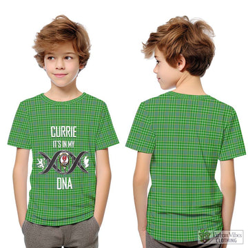 Currie Tartan Kid T-Shirt with Family Crest DNA In Me Style Youth XL Size14 - Tartan Vibes Clothing