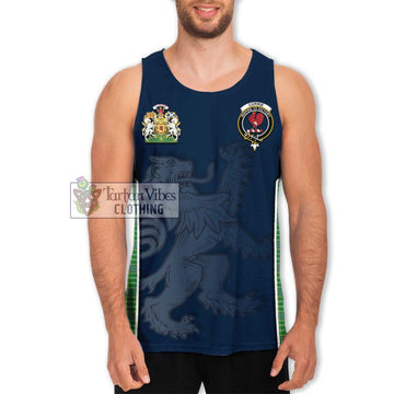 Currie Tartan Men's Tank Top with Family Crest and Lion Rampant Vibes Sport Style Men - Tartan Vibes Clothing