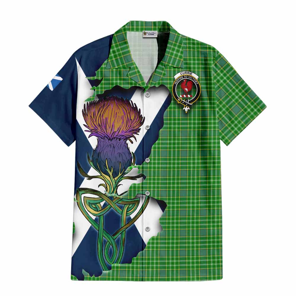 Currie Tartan Family Crest Hawaiian Shirt Scottish Thistle Celtic Inspired Kid - Tartan Vibes Clothing