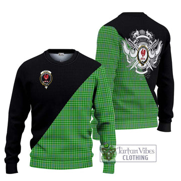 Currie Tartan Ugly Sweater with Family Crest and Military Logo Style Unisex - Tartan Vibes Clothing