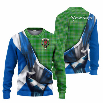 Currie Tartan Knitted Sweater with Family Crest Scotland Patriotic Style Unisex - Tartan Vibes Clothing