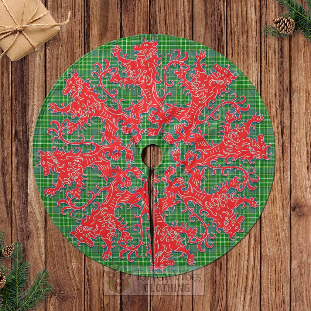 Currie Tartan Christmas Tree Skirt Lion Rampant Style Casual Tree Skirts - Tartan Vibes Clothing