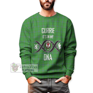 Currie Tartan Sweatshirt with Family Crest DNA In Me Style Unisex - Tartan Vibes Clothing