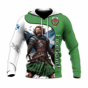 Currie Crest Tartan Knitted Hoodie Inspired by the Freedom of Scottish Warrior Unisex Knitted Pullover Hoodie - Tartan Vibes Clothing