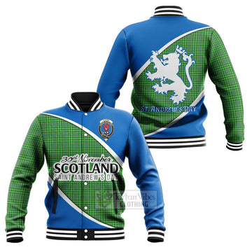 Currie Family Crest Tartan Baseball Jacket Celebrate Saint Andrew's Day in Style Unisex - Tartan Vibes Clothing
