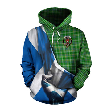 Currie Tartan Cotton Hoodie with Family Crest Scotland Patriotic Style Pullover Hoodie XS - Tartan Vibes Clothing
