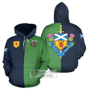 Currie Tartan Hoodie Alba with Scottish Lion Royal Arm Half Style Zip Hoodie - Tartan Vibes Clothing