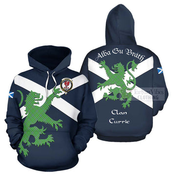 Currie Tartan Lion Rampant Hoodie Proudly Display Your Heritage with Alba Gu Brath and Clan Name Zip Hoodie - Tartan Vibes Clothing