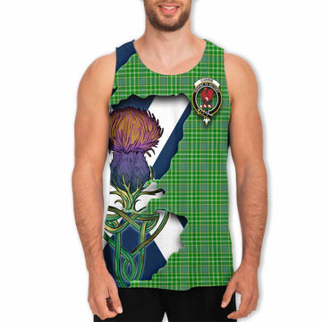 Currie Tartan Family Crest Men's Tank Top Scottish Thistle Celtic Inspired Men - Tartan Vibes Clothing